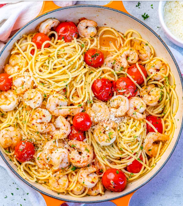 Garlic Shrimp Pasta- Keto & Low Carb