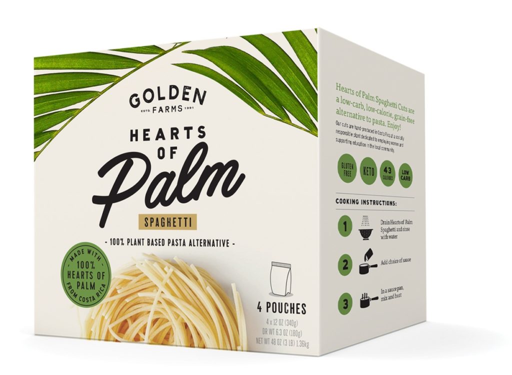 Hearts Of Palm Spaghetti Box 4 Pouches Golden Farms