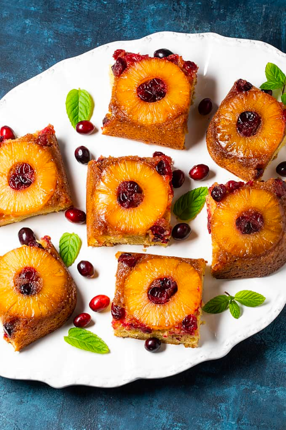 CRANBERRY PINEAPPLE UPSIDE-DOWN CAKE