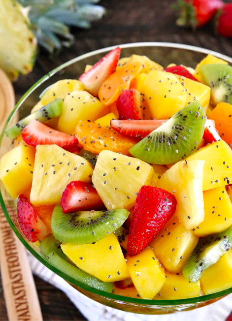 Tropical Fruit Salad with Tropical Squeeze Pouch