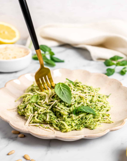 Hearts of Palm Pasta with Pesto